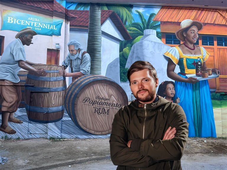 Celebrating the Bicentennial Mural at Bodegas Papiamento with Artist Chemis